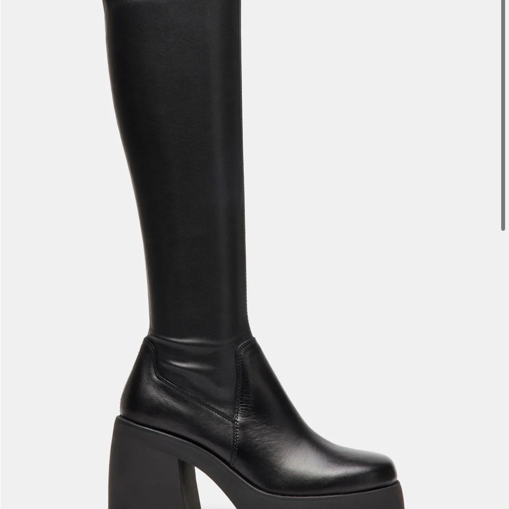 Steve Madden black platform boots